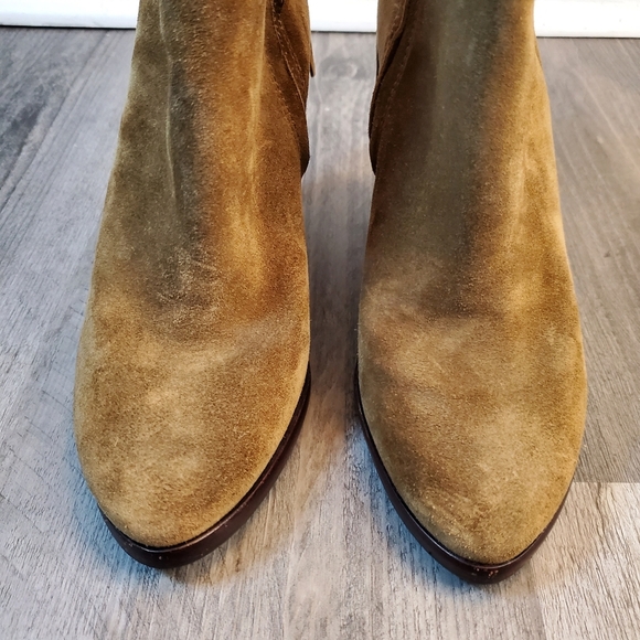 Frye Cece Tassel Lace Wedge Brown Bootie - Size 8.5 - Picture 6 of 11